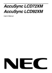 NEC LCD72XM User's Manual