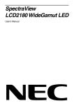 NEC LCD2180 User's Manual