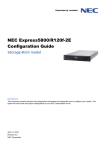 NEC Express5800/R120f-2E SR Configuration Guide