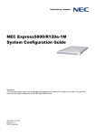 NEC Express5800/R120e-1M Configuration Guide