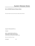 NEC Express5800/MC2200 Release Notes