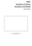 NEC E224Wi-BK User's Manual