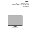 NEC AccuSync LCD224WM User's Manual