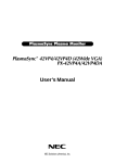 NEC 42VP4 User's Manual