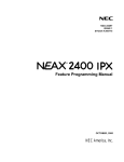 NEC 2400 PX User's Manual