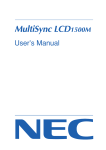 NEC 1500M LA-1524HMW User's Manual