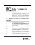 National Instruments SCC-TC Series Thermocouple Input Modules User's Manual