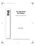 National Instruments PC-LPM-16/PnP User's Manual