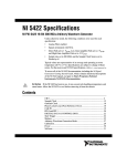 National Instruments NI 5422 User's Manual