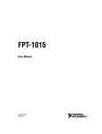 National Instruments FPT-1015 User's Manual