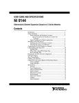 National Instruments Deterministic Ethernet Expansion Chassis NI 9144 User's Manual