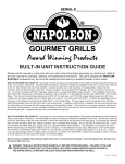 Napoleon Grills Gourmet Grill User's Manual