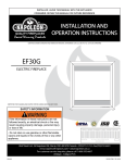 Napoleon Fireplaces EF30G User's Manual