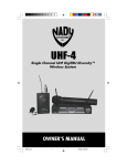 Nady Systems UHF4HTSYS11 User's Manual