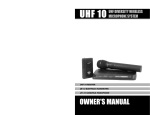 Nady Systems UHF 10 User's Manual
