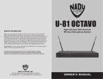 Nady Systems OCTAVO U-81 User's Manual