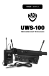 Nady Systems UWS100GT User's Manual