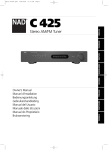 NAD Electronics C 425 User's Manual