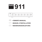 NAD Electronics 911 User's Manual