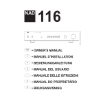 NAD Electronics 116 User's Manual