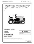 Murray MB1842LT User's Manual