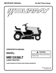 Murray MB12538LT User's Manual