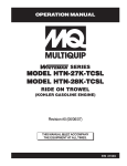 Multiquip Window HTN-27K-TCSL User's Manual