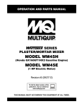 Multiquip WM45H User's Manual