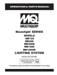 Multiquip MB1000 User's Manual