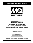 Multiquip WM45HCE User's Manual