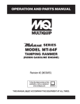Multiquip Drums MT-84F User's Manual