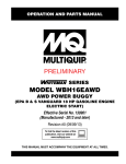 Multiquip WBH16EAWD User's Manual