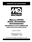 Multiquip MVH406DSCPAS User's Manual