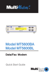 Multi-Tech Systems MT5600BA User's Manual