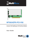 Multi-Tech Systems MT5634ZPX-PCI-V92 User's Manual