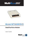 Multi-Tech Systems MT5600DSVD User's Manual