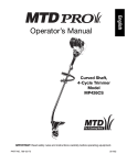 MTD MP426CS User's Manual