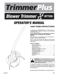 MTD BT720r User's Manual