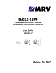 MRV Communications EM316-2SFP User's Manual