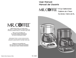 Mr. Coffee NL4 User's Manual