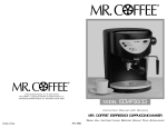 Mr. Coffee ECMP30/33 User's Manual