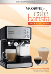 Mr. Coffee Cafe Barista User's Manual