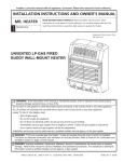 Mr. Heater MHVFB10LP User's Manual