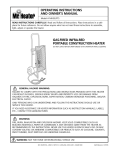 Mr. Heater MH35LPTS User's Manual