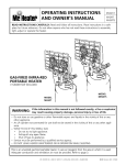 Mr. Heater MH24T User's Manual