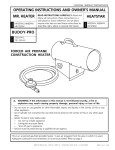 Mr. Heater HS85FAV User's Manual