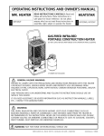 Mr. Heater HS125NG User's Manual