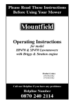 Mountfield HP470 User's Manual