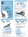 Motorola MOTOSTART HS815 User's Manual