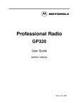 Motorola Radio GP320 User's Manual